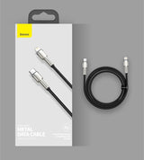 Baseus Cafule Series Metal Data USB-C / Lightning 20W PD cable 1 m - black