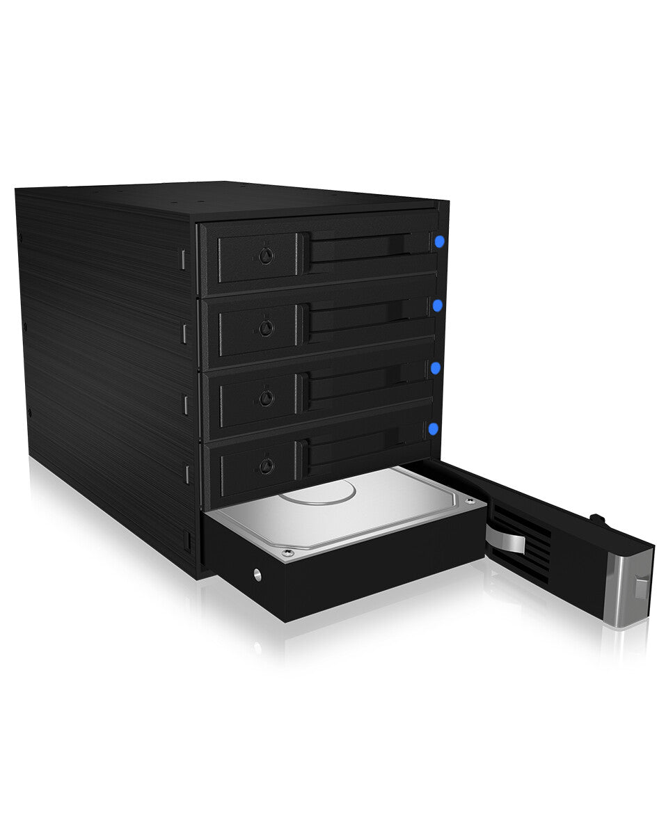 ICY BOX IB-575SSK-12G 8.89 cm (3.5") Backplane Black