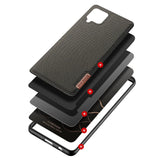 Dux Ducis Fino-foder dækket med nylonmateriale til Samsung Galaxy A42 5G grøn