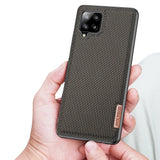 Dux Ducis Fino-foder dækket med nylonmateriale til Samsung Galaxy A42 5G grøn