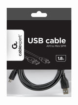 Gembird 1.8m USB 2.0 A/mini-USB M USB-kabel 1,8 m USB A Mini-USB B Sort