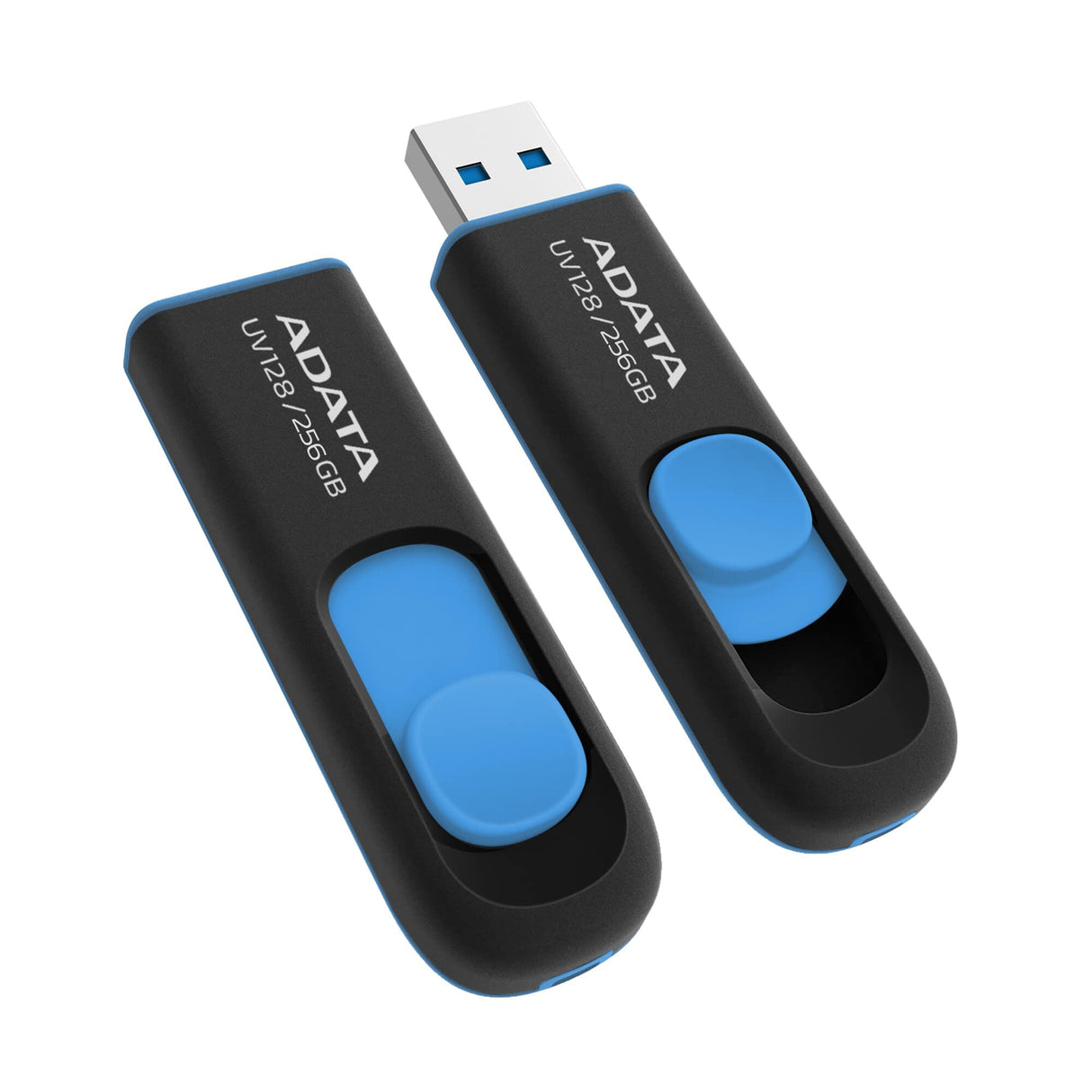 ADATA UV128 USB-nøgle 256 GB USB Type-A 3.2 Gen 1 (3.1 Gen 1) Sort, Blå