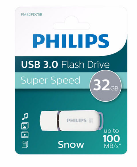 Philips FM32FD75B USB-nøgle 32 GB USB Type-A 3.2 Gen 1 (3.1 Gen 1) Hvid