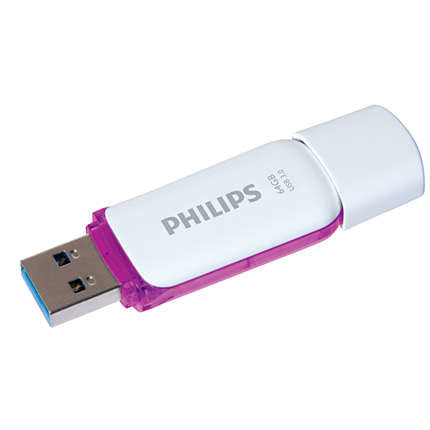 Philips FM64FD75B USB-nøgle 64 GB USB Type-A 3.2 Gen 1 (3.1 Gen 1) Lilla, Hvid