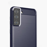 Carbon Case Flexible Cover TPU Case til Samsung Galaxy S21+ 5G (S21 Plus 5G) blå