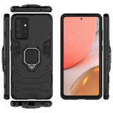 Ring Armor Case Kickstand Tough Rugged Cover til Samsung Galaxy A72 4G sort