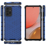 Honeycomb Case rustning med TPU Bumper til Samsung Galaxy A72 4G blå