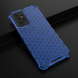 Honeycomb Case rustning med TPU Bumper til Samsung Galaxy A72 4G blå