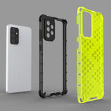 Honeycomb Case rustning med TPU Bumper til Samsung Galaxy A72 4G blå
