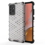 Honeycomb Case rustning med TPU Bumper til Samsung Galaxy A72 4G gennemsigtig