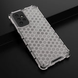 Honeycomb Case rustning med TPU Bumper til Samsung Galaxy A72 4G gennemsigtig