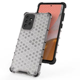 Honeycomb Case rustning med TPU Bumper til Samsung Galaxy A72 4G gennemsigtig