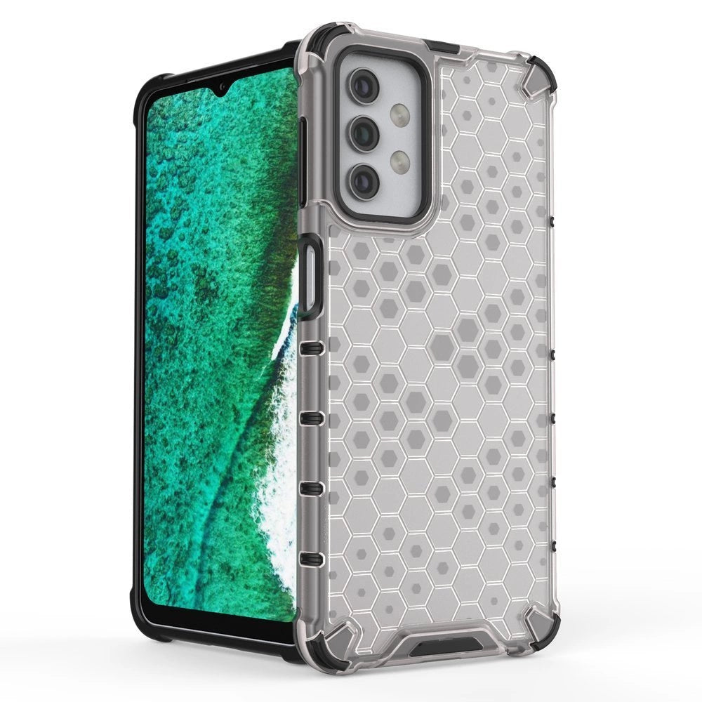 Honeycomb Case rustning med TPU Bumper til Samsung Galaxy A32 5G gennemsigtig