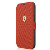 Ferrari FESPEFLBKP12SRE iPhone 12 mini 5.4" rød/rød bog på sporet perforeret