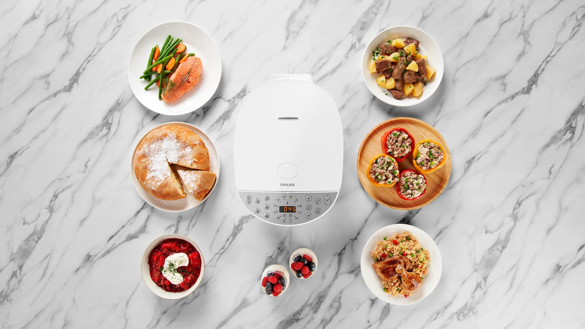 Philips HD4713/40 trykkoger 5 L Hvid, Rustfrit stål 1067 W