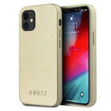 Guess GUHCP12SIGLGO iPhone 12 mini 5.4 guld/guld hårdkasse Iridescent