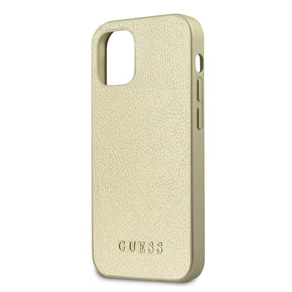 Guess GUHCP12SIGLGO iPhone 12 mini 5.4 guld/guld hårdkasse Iridescent