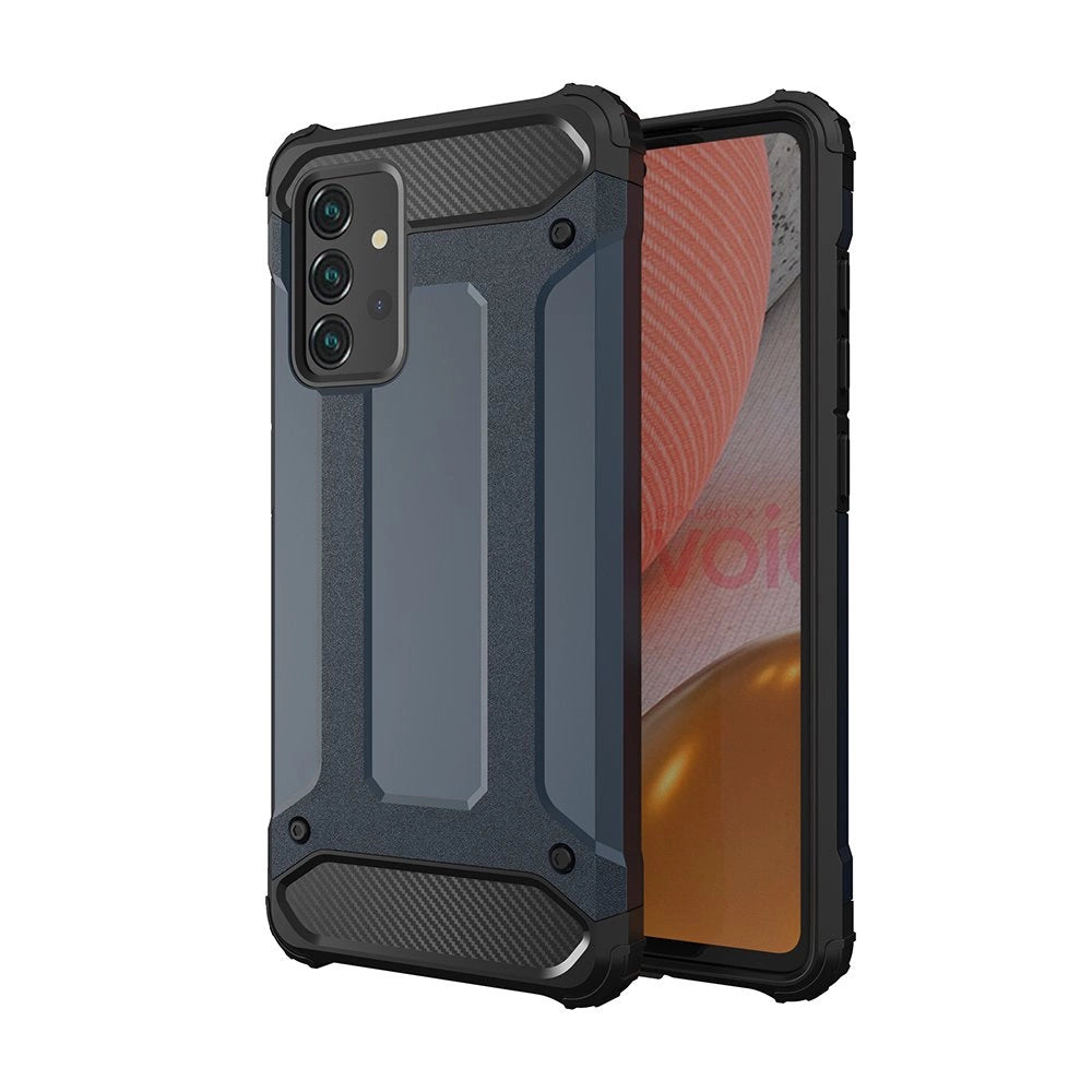 Hybrid Armor Case Tough Rugged Cover til Samsung Galaxy A72 4G blå