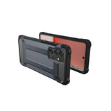 Hybrid Armor Case Tough Rugged Cover til Samsung Galaxy A72 4G sølv