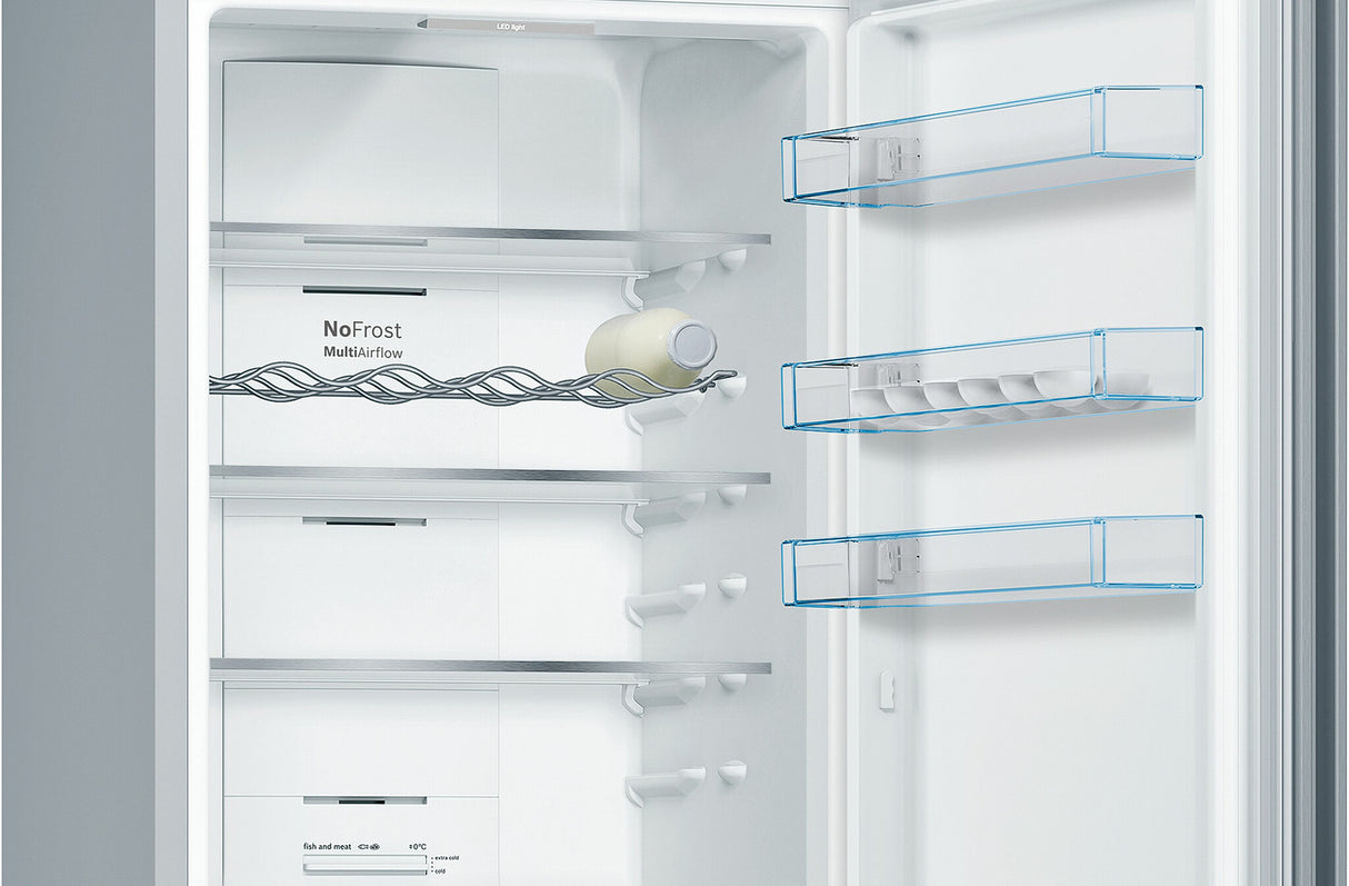 Bosch Serie 4 KGN39VLEB køle-/fryseskab Fritstående 368 L Rustfrit stål