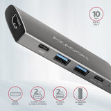 Axagon HMC-5G2 dockingstation Ledningsført USB 3.2 Gen 2 (3.1 Gen 2) Type-C Grå