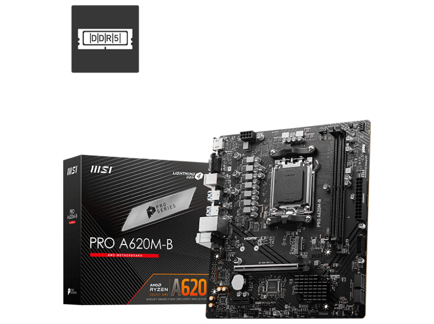 MSI PRO A620M-B Micro-ATX AM5 AMD A620