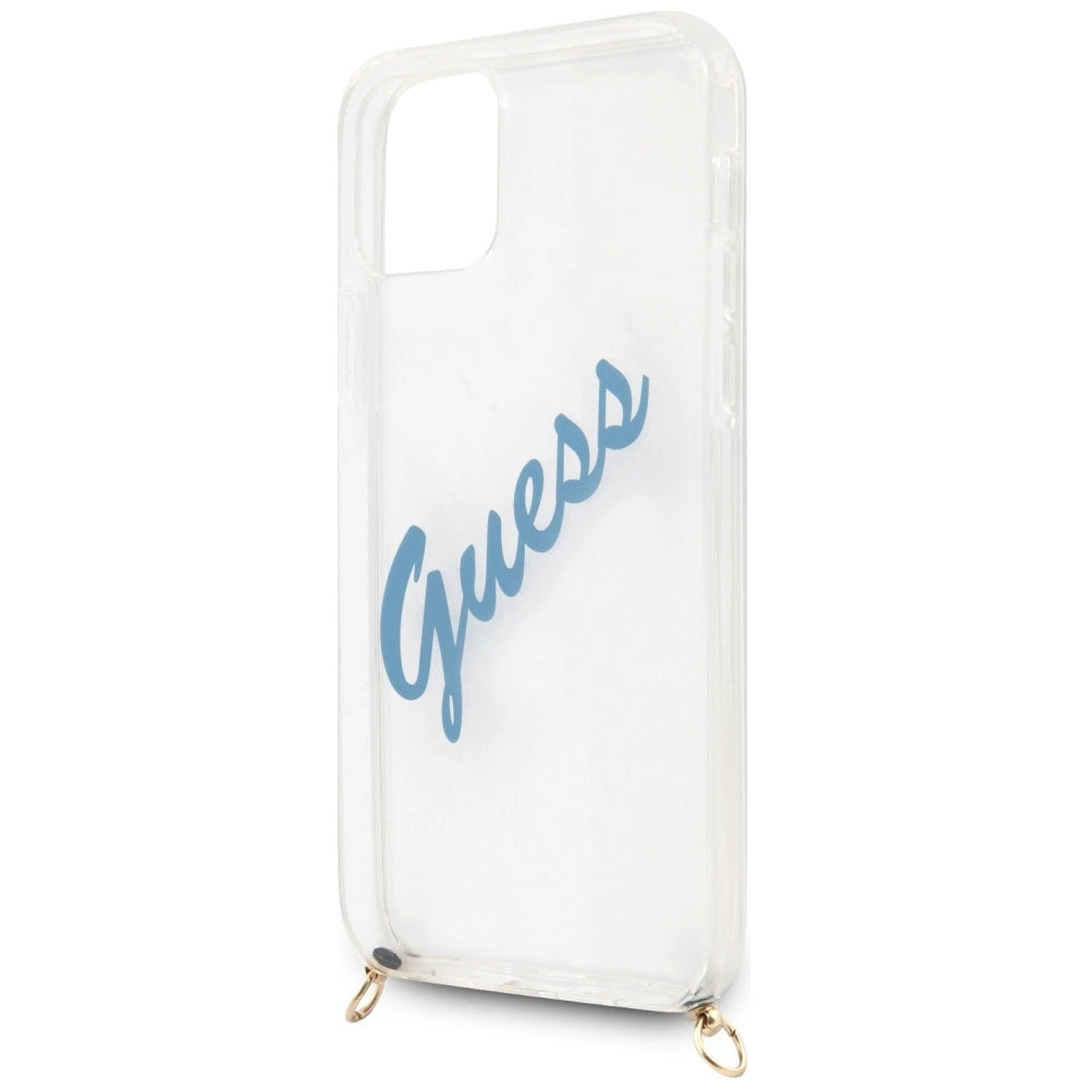 Guess GUHCP12LCRTVSBL iPhone 12 Pro Max 6.7" blå/blå hardcase Script Vintage