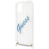Guess GUHCP12LCRTVSBL iPhone 12 Pro Max 6.7" blå/blå hardcase Script Vintage
