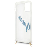 Guess GUHCP12LCRTVSBL iPhone 12 Pro Max 6.7" blå/blå hardcase Script Vintage