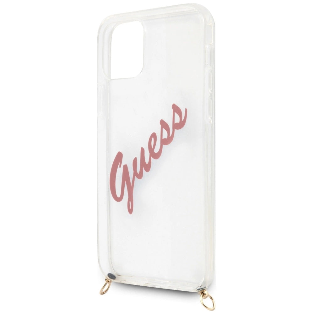 Guess Script Vintage iPhone 12 Pro Max 6.7" Case - Pink