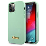 Guess Metal Logo Script Case til iPhone 12 Pro Max 6.7" - Grøn