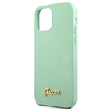 Guess Metal Logo Script Case til iPhone 12 Pro Max 6.7" - Grøn