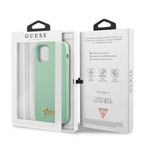 Guess Metal Logo Script Case til iPhone 12 Pro Max 6.7" - Grøn