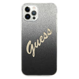 Guess GUHCP12LPCUGLSBK iPhone 12 Pro Max 6.7" sort/sort hardcase Glitter Gradient Script