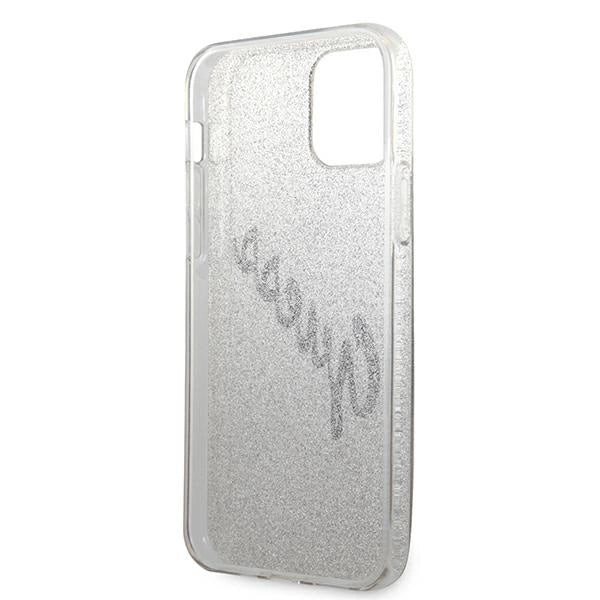 Guess GUHCP12LPCUGLSGO iPhone 12 Pro Max 6.7" guld/guld hardcase Glitter Gradient Script