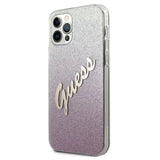 Guess GUHCP12LPCUGLSPI iPhone 12 Pro Max 6.7" pink/pink hardcase Glitter Gradient Script