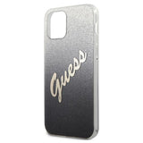 Guess GUHCP12MPCUGLSBK iPhone 12/12 Pro 6.1" sort/sort hardcase Glitter Gradient Script