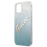 Guess GUHCP12MPCUGLSBL iPhone 12/12 Pro 6.1" blå/blå hardcase Glitter Gradient Script