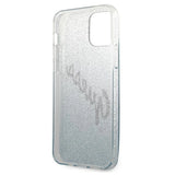 Guess GUHCP12MPCUGLSBL iPhone 12/12 Pro 6.1" blå/blå hardcase Glitter Gradient Script