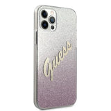 Guess GUHCP12MPCUGLSPI iPhone 12/12 Pro 6.1" pink/pink hardcase Glitter Gradient Script