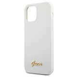 Guess GUHCP12SLSLMGWH iPhone 12 mini 5.4" hvid/hvid hårdkasse Metal Logo Script