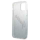 Guess GUHCP12SPCUGLSBL iPhone 12 mini 5.4" blå/blå hardcase Glitter Gradient Script
