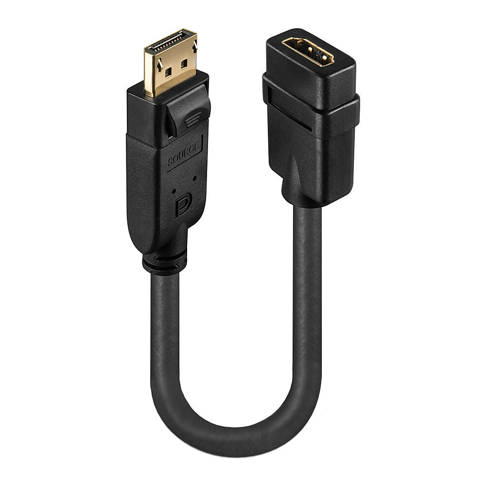 Lindy 41005 videokabel adapter 0,15 m DisplayPort HDMI Sort
