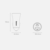 Baseus Golden Contactor Pro car charger USB-C / USB-A 40W PD QC 4+ SCP FCP AFC + cable - gray