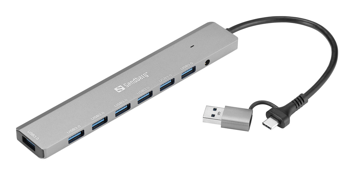 Sandberg 136-66 interface hub USB 3.2 Gen 1 (3.1 Gen 1) Type-A + Type-C 5000 Mbit/s