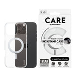 PanzerGlass CARE by ® Feature Case Transparent m. Sølv Kickstand & MagSafe iPhone 16 Pro Max