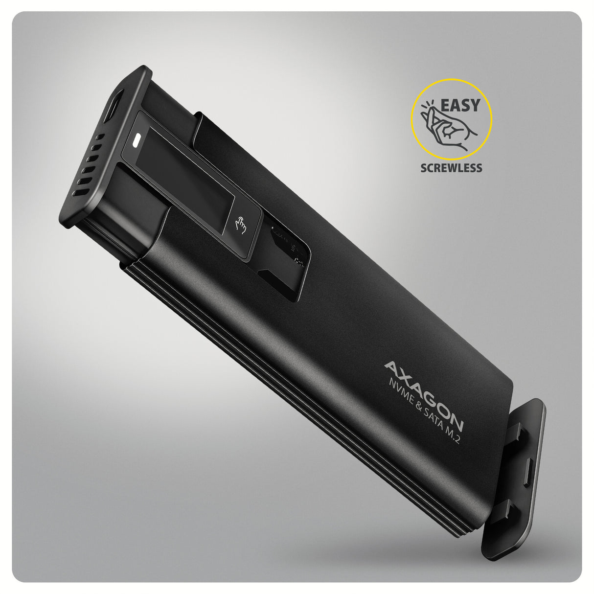 Axagon EEM2-SD2B drevkabinet SSD kabinet Sort M.2