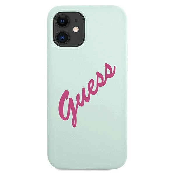 Guess GUHCP12SLSVSBF iPhone 12 mini 5.4" blå fuchsia/blå fuschia hardcase Silikon Vintage