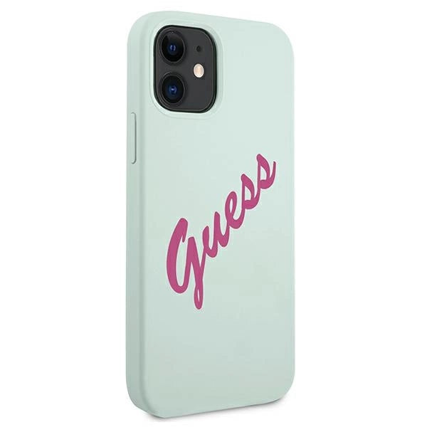 Guess GUHCP12SLSVSBF iPhone 12 mini 5.4" blå fuchsia/blå fuschia hardcase Silikon Vintage