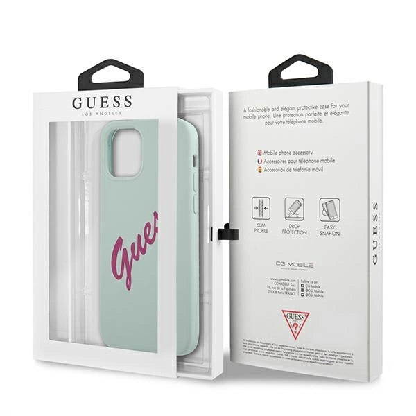 Guess GUHCP12SLSVSBF iPhone 12 mini 5.4" blå fuchsia/blå fuschia hardcase Silikon Vintage